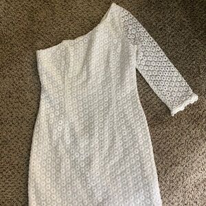 Lilly Pulitzer Sz 10 Dress Whitaker Resort White Truly Mini Daisy Lace